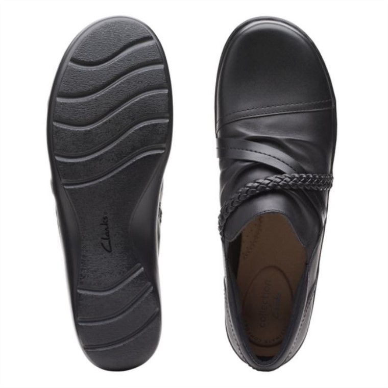 Cora Braidshoe Cuero Negro Cuero Negro Clarks
