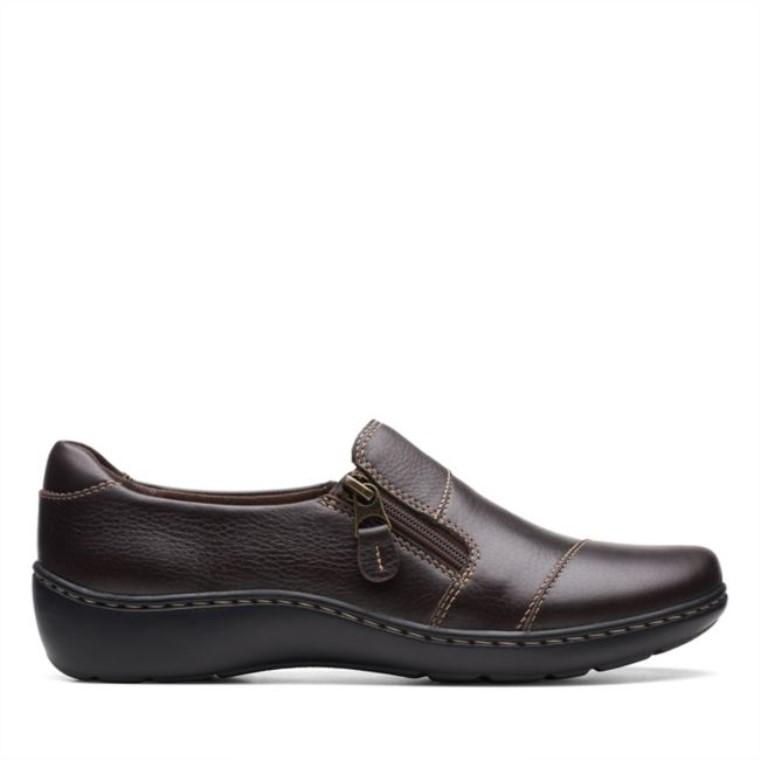 Cora Harbour Cuero Marrón Oscuro Clarks Cuero Marrón Oscuro