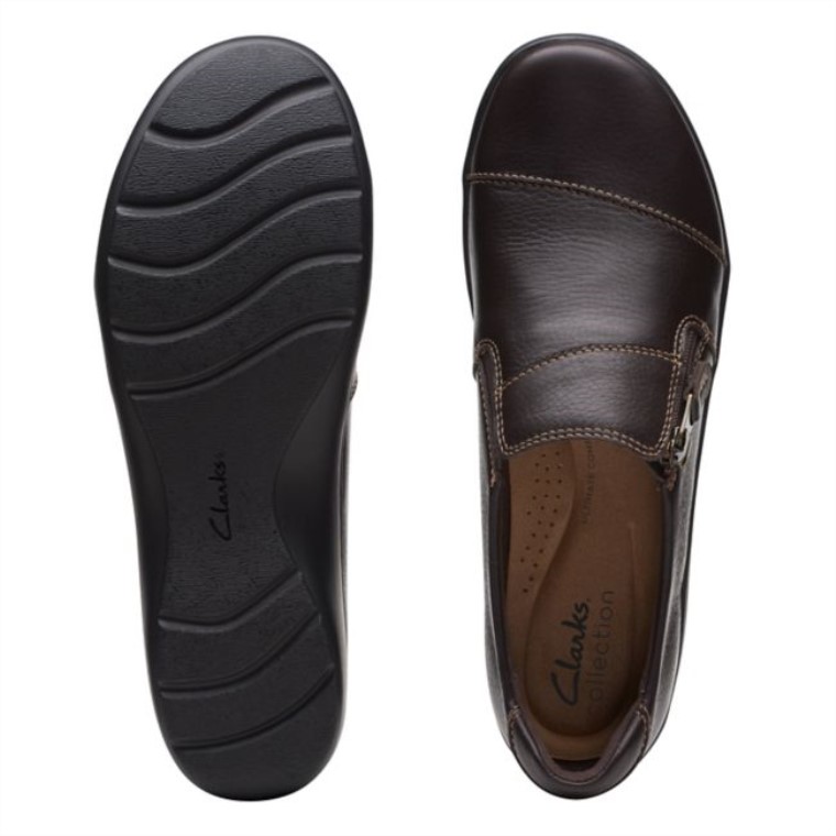 Cora Harbour Cuero Marrón Oscuro Clarks Cuero Marrón Oscuro
