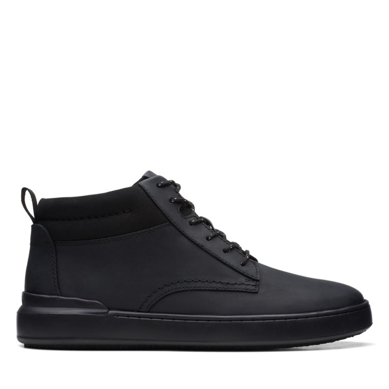 Court Lite Mid Cuero Negro Cuero Negro Clarks