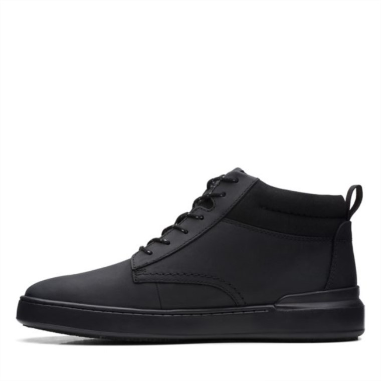 Court Lite Mid Cuero Negro Cuero Negro Clarks