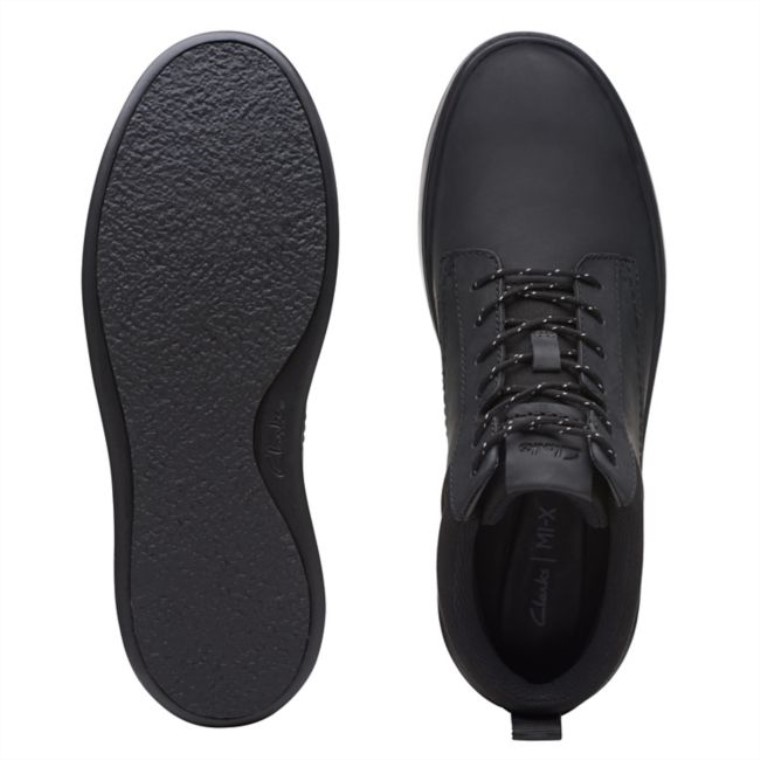 Court Lite Mid Cuero Negro Cuero Negro Clarks
