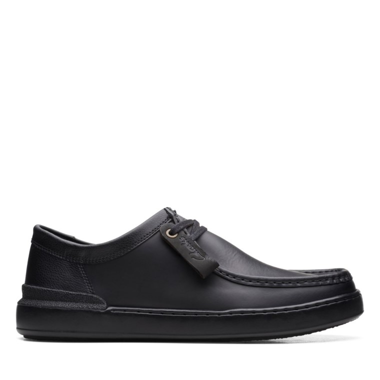 Court Lite Wally Cuero Negro Cuero Negro Clarks