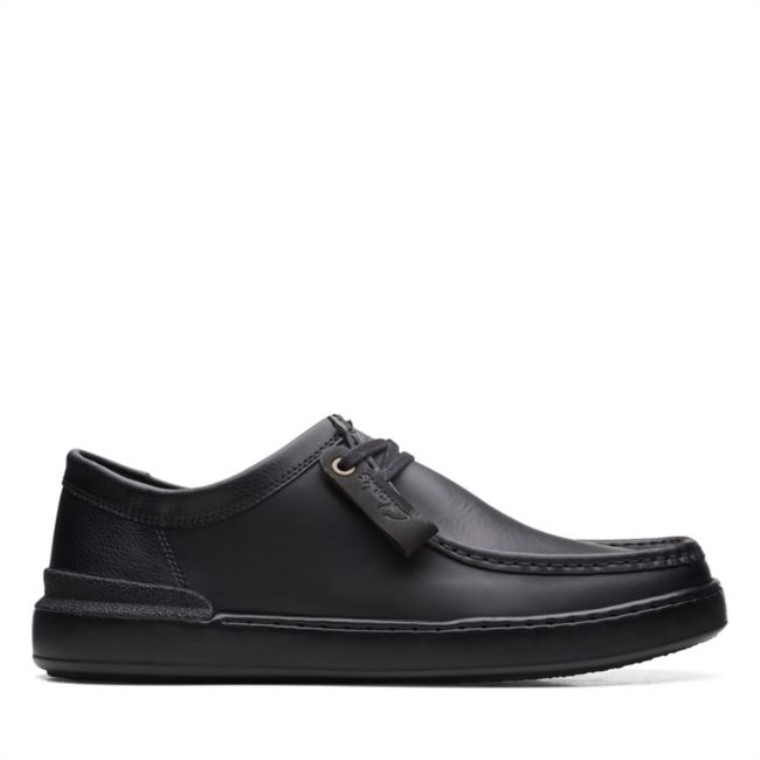 Court Lite Wally Cuero Negro Cuero Negro Clarks