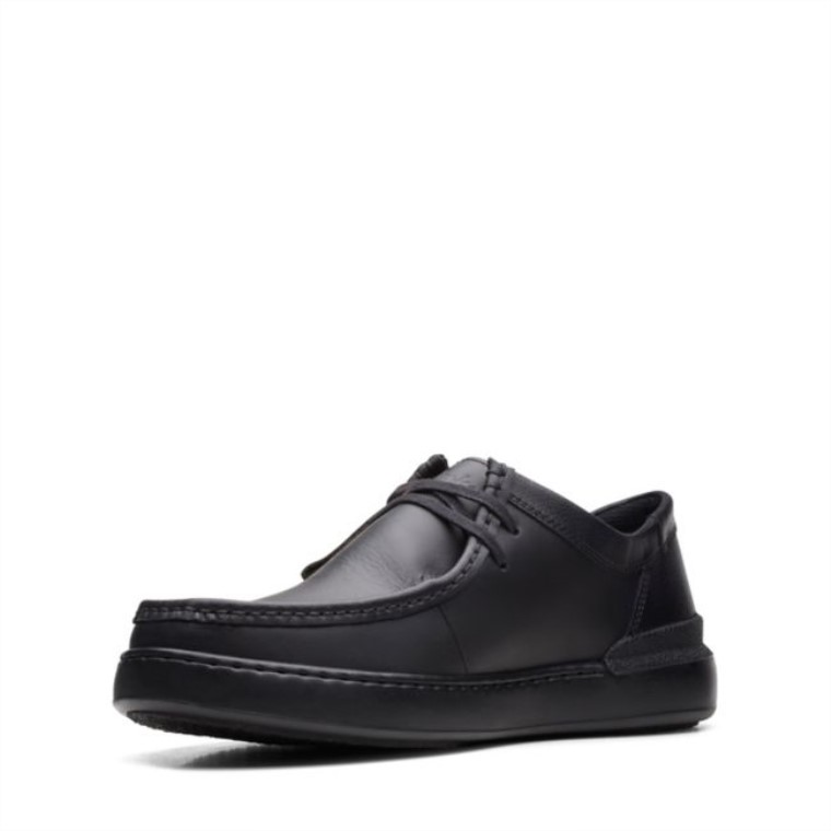 Court Lite Wally Cuero Negro Cuero Negro Clarks