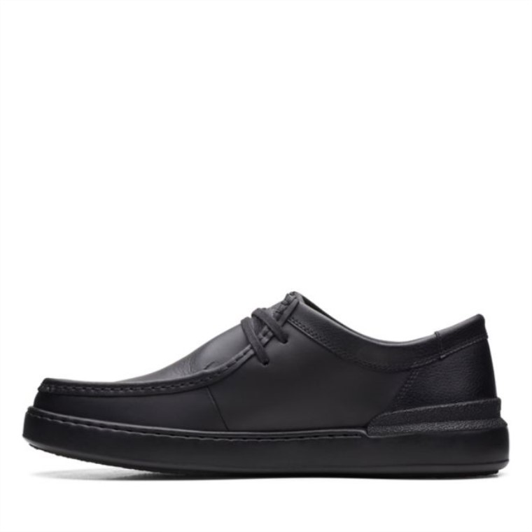 Court Lite Wally Cuero Negro Cuero Negro Clarks