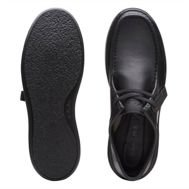 Court Lite Wally Cuero Negro Cuero Negro Clarks