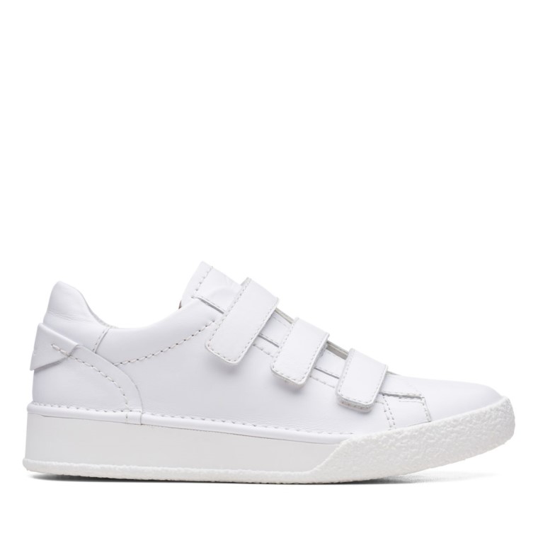 Correa De Copa Hecha A Mano Cuero Blanco Clarks Cuero Blanco