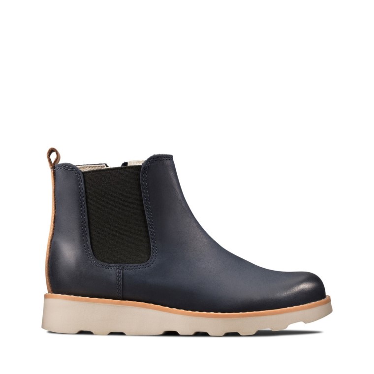 Corona Halo Niño Cuero Azul Marino Cuero Azul Marino Clarks