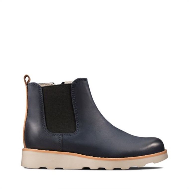 Corona Halo Niño Cuero Azul Marino Cuero Azul Marino Clarks