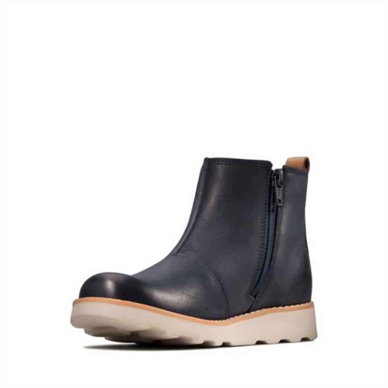 Corona Halo Niño Cuero Azul Marino Cuero Azul Marino Clarks