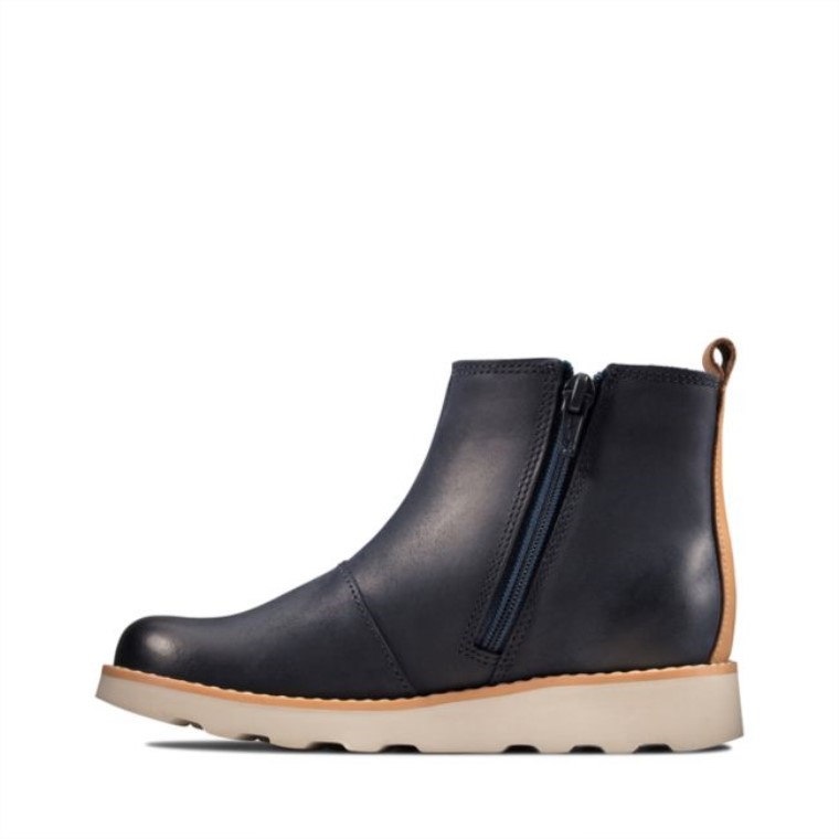 Corona Halo Niño Cuero Azul Marino Cuero Azul Marino Clarks