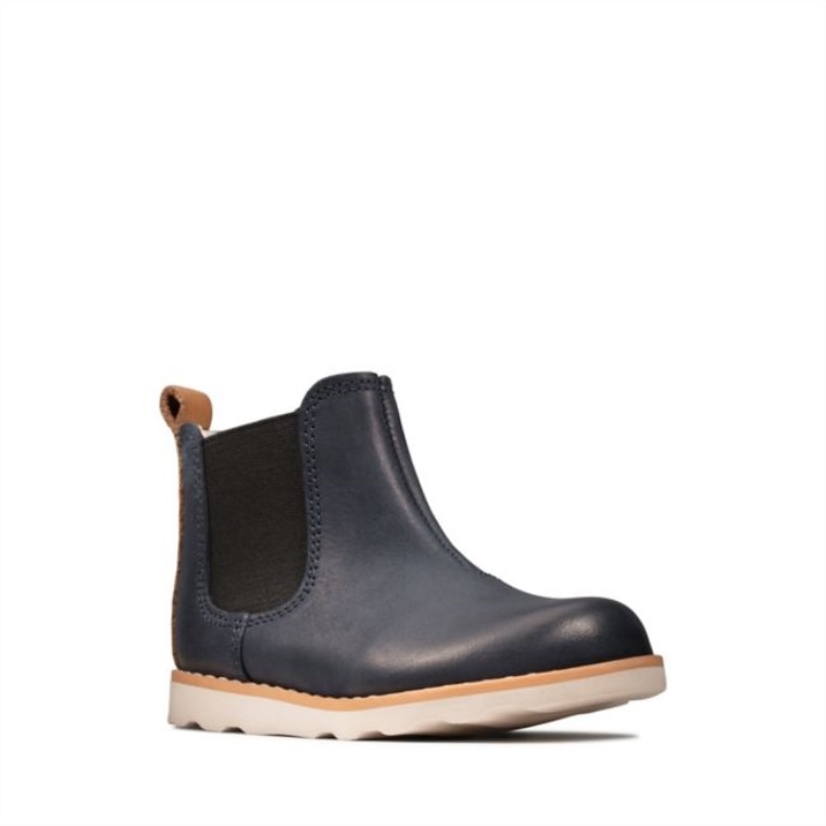 Corona Halo Infante Cuero Azul Marino Cuero Azul Marino Clarks