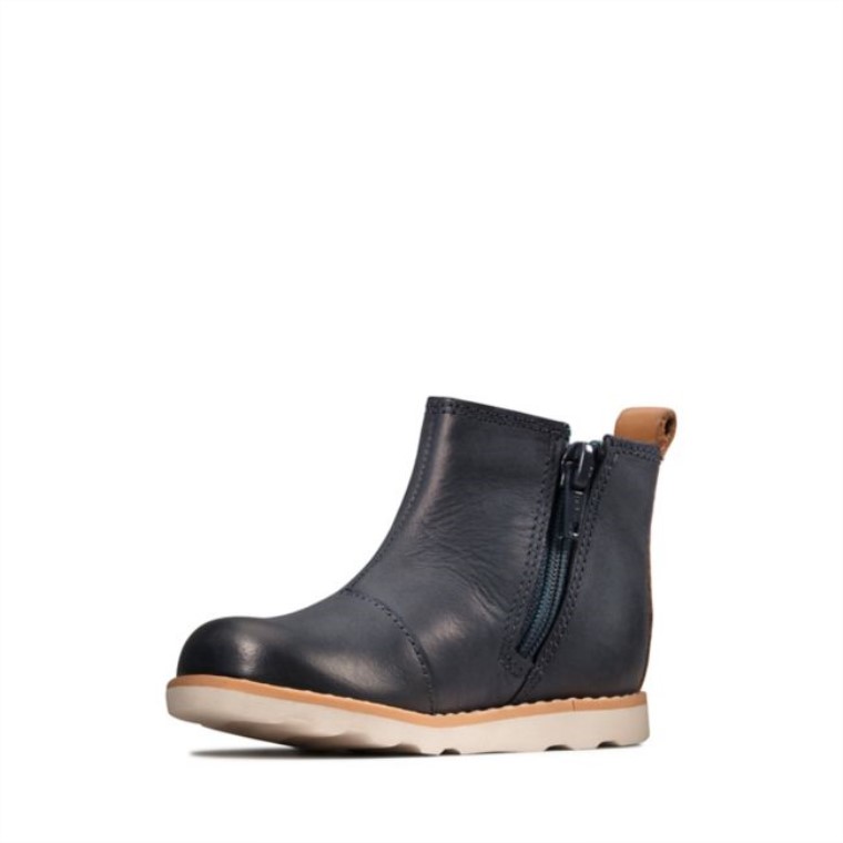 Corona Halo Infante Cuero Azul Marino Cuero Azul Marino Clarks