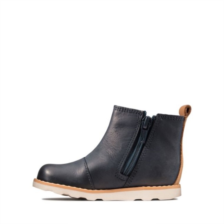 Corona Halo Infante Cuero Azul Marino Cuero Azul Marino Clarks