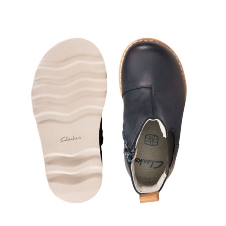 Corona Halo Infante Cuero Azul Marino Cuero Azul Marino Clarks