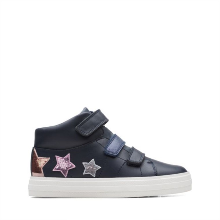 Cuero Azul Oscuro Nova Fun Kid Cuero Azul Oscuro Clarks