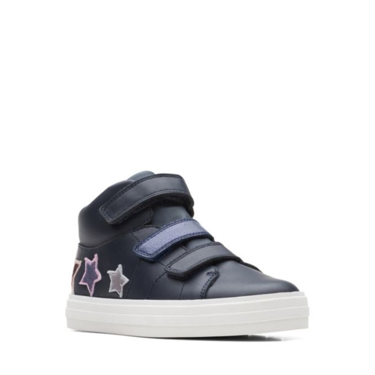 Cuero Azul Oscuro Nova Fun Kid Cuero Azul Oscuro Clarks