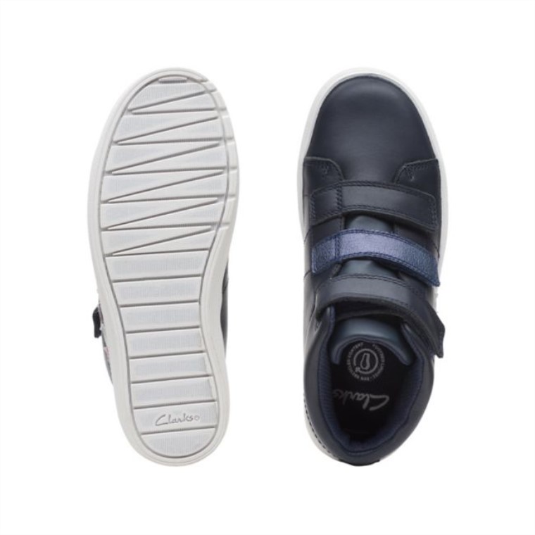 Cuero Azul Oscuro Nova Fun Kid Cuero Azul Oscuro Clarks
