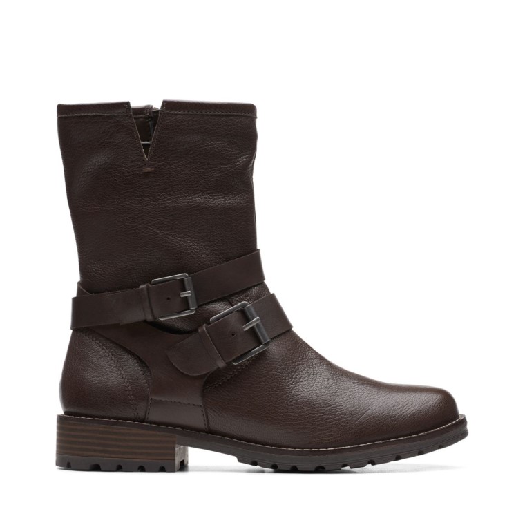 Marrón Oscuro Clarks Clarkwell Marrón Oscuro Medio