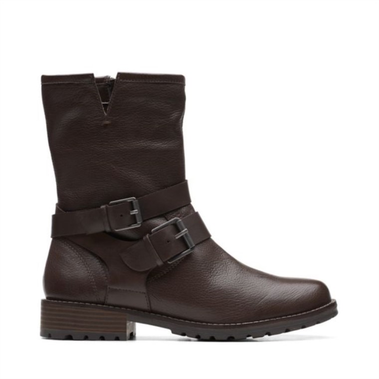 Marrón Oscuro Clarks Clarkwell Marrón Oscuro Medio