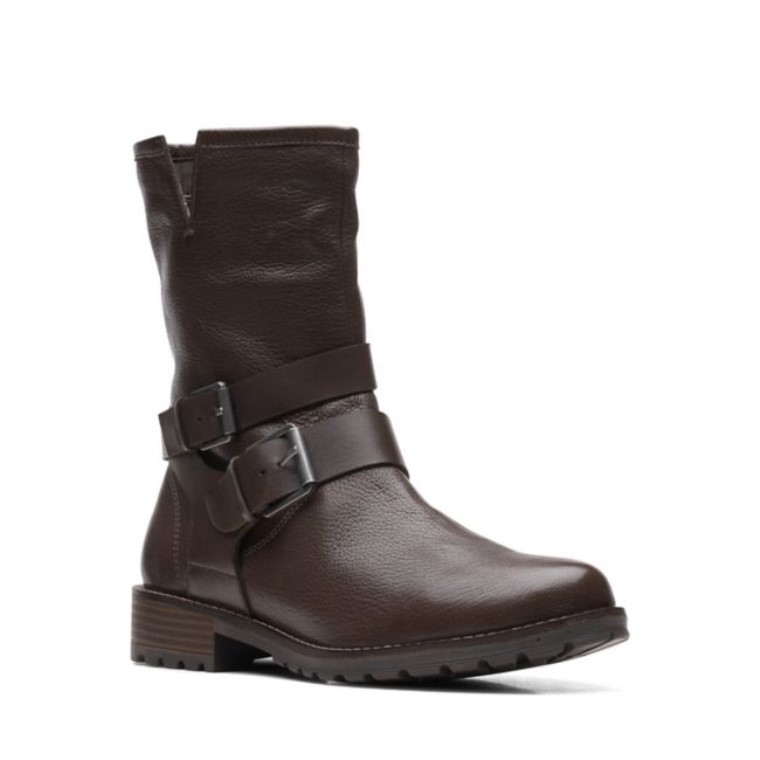 Marrón Oscuro Clarks Clarkwell Marrón Oscuro Medio