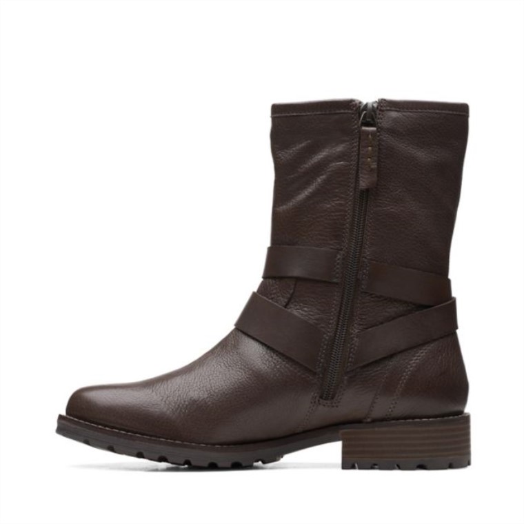 Marrón Oscuro Clarks Clarkwell Marrón Oscuro Medio