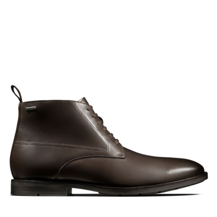 Cuero Marrón Oscuro Clarks Ronnie Up Gore-tex Cuero Marrón Oscuro