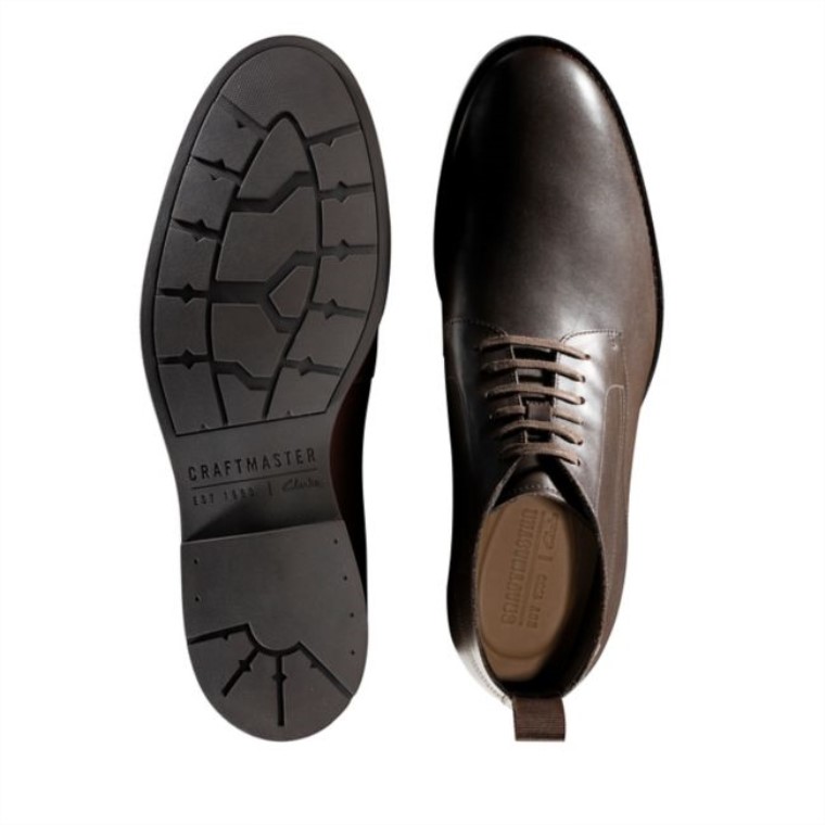 Cuero Marrón Oscuro Clarks Ronnie Up Gore-tex Cuero Marrón Oscuro
