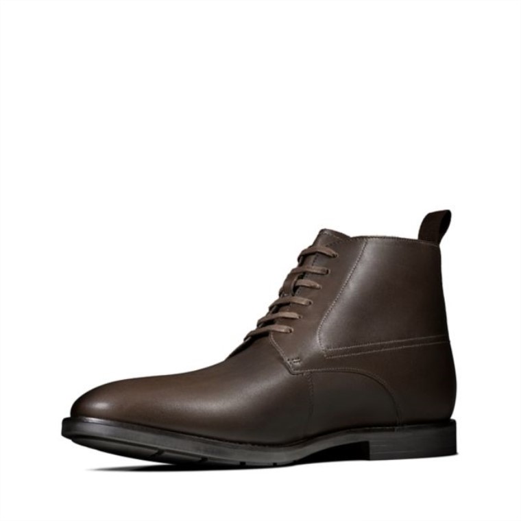 Cuero Marrón Oscuro Clarks Ronnie Up Gore-tex Cuero Marrón Oscuro