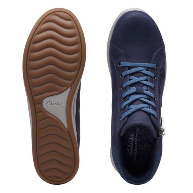 Azul Marino Oscuro Clarks Brisa Deslizante Azul Marino Oscuro