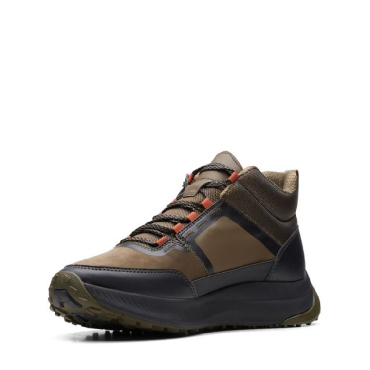 Combi Verde Oliva Oscuro Clarks Atl Trail Up Impermeable Combi Verde Oliva Oscuro