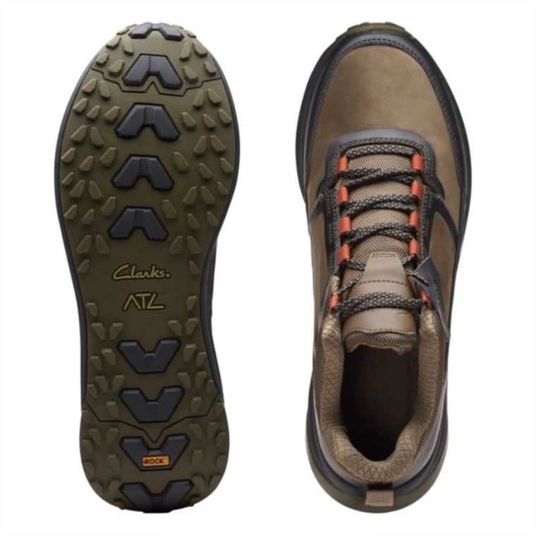 Combi Verde Oliva Oscuro Clarks Atl Trail Up Impermeable Combi Verde Oliva Oscuro