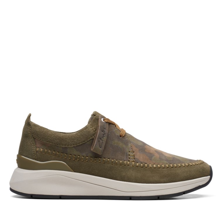 Combi Verde Oliva Oscuro Clarks Costa Lite Weave Combi Verde Oliva Oscuro