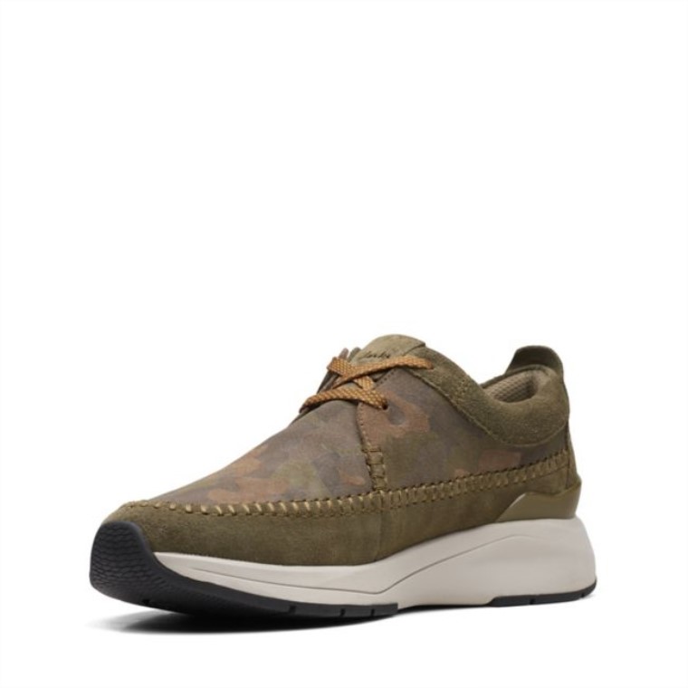 Combi Verde Oliva Oscuro Clarks Costa Lite Weave Combi Verde Oliva Oscuro