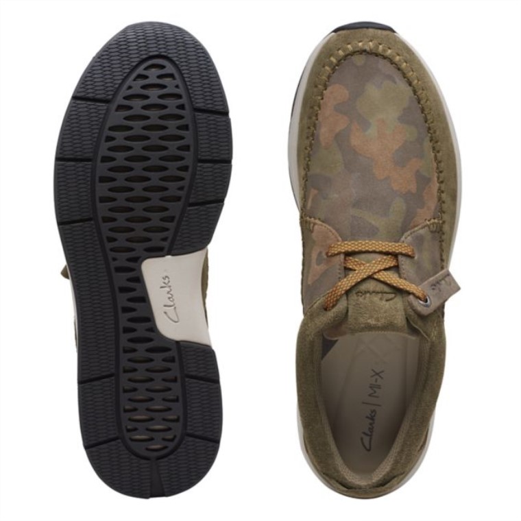 Combi Verde Oliva Oscuro Clarks Costa Lite Weave Combi Verde Oliva Oscuro