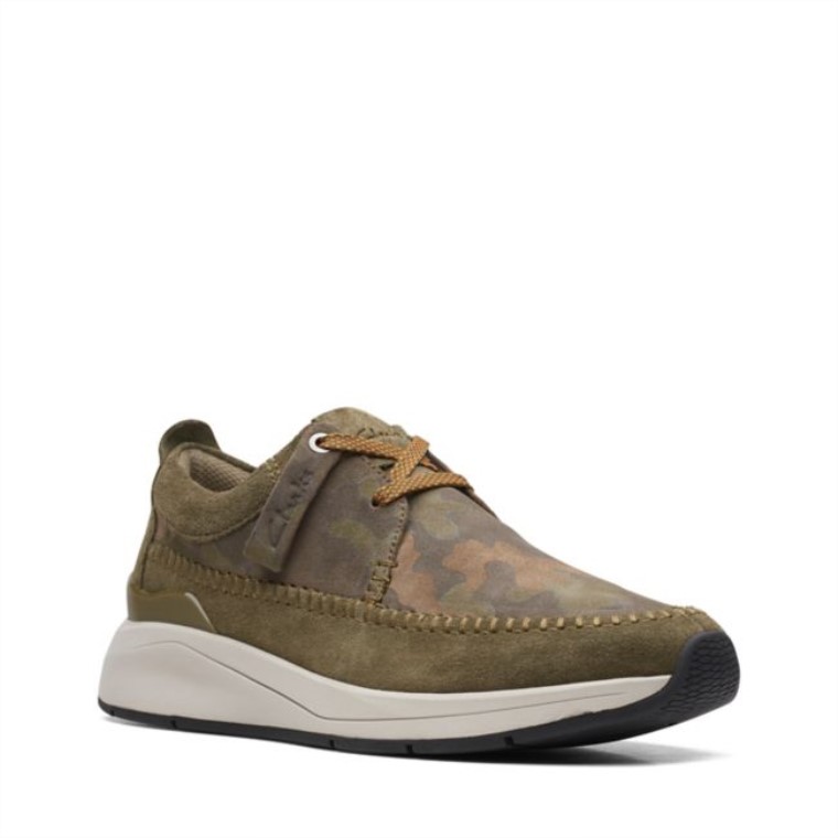 Oliva Oscuro Combi Clarks Costa Lite Tejido