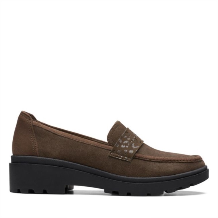 Ante Oliva Oscuro Clarks Calla Ease Ante Oliva Oscuro