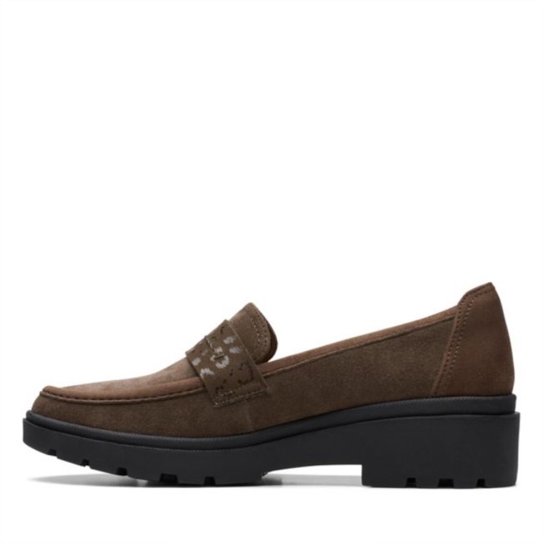 Ante Oliva Oscuro Clarks Calla Ease Ante Oliva Oscuro
