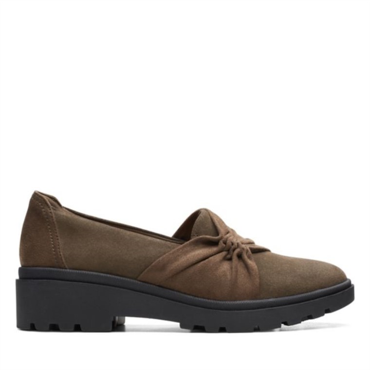 Ante Oliva Oscuro Estilo Clarks Calla Ante Oliva Oscuro