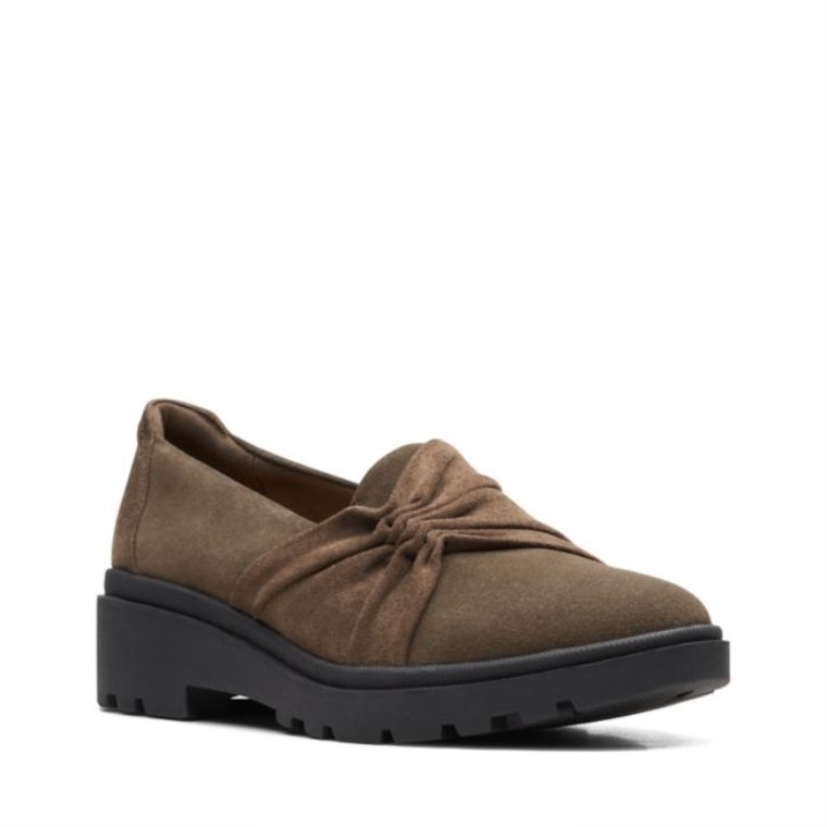 Ante Oliva Oscuro Estilo Clarks Calla Ante Oliva Oscuro