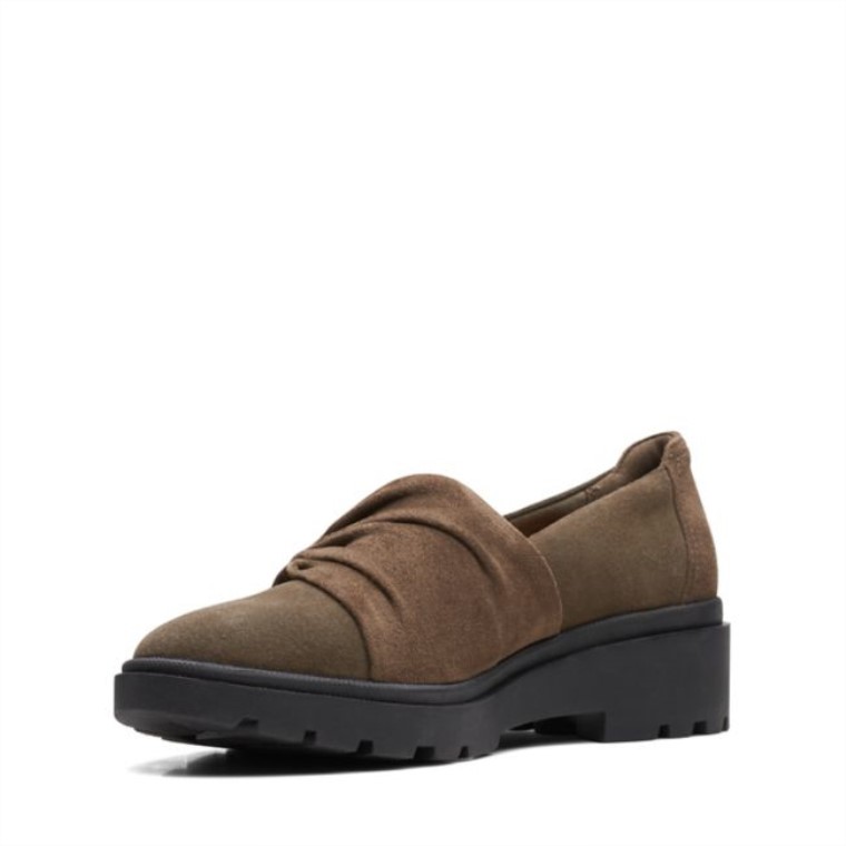 Ante Oliva Oscuro Estilo Clarks Calla Ante Oliva Oscuro