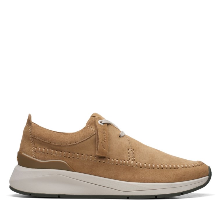 Gamuza De Arena Oscura Tejido Ligero De La Costa Clarks De Gamuza De Arena Oscura