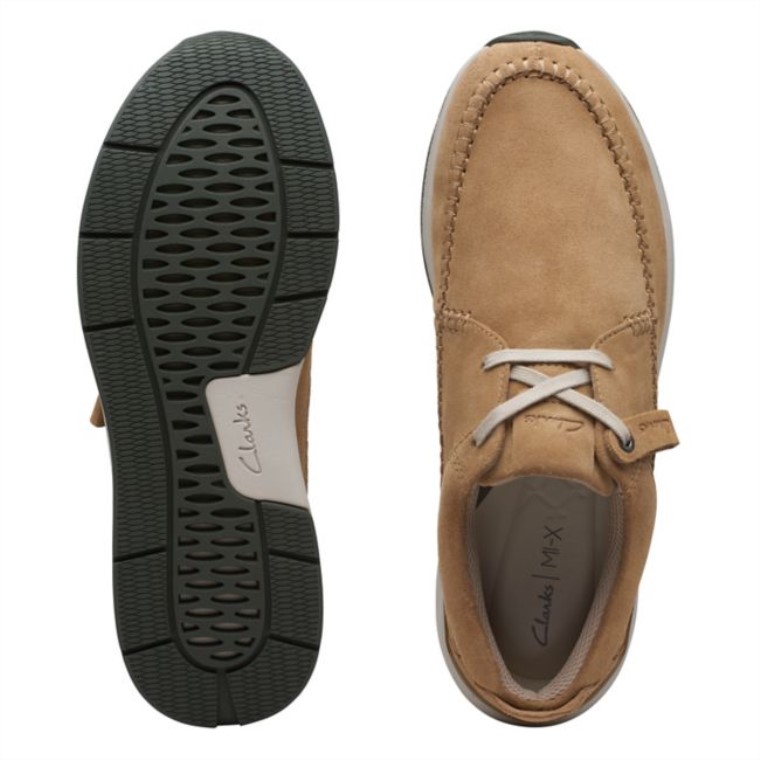 Gamuza De Arena Oscura Tejido Ligero De La Costa Clarks De Gamuza De Arena Oscura