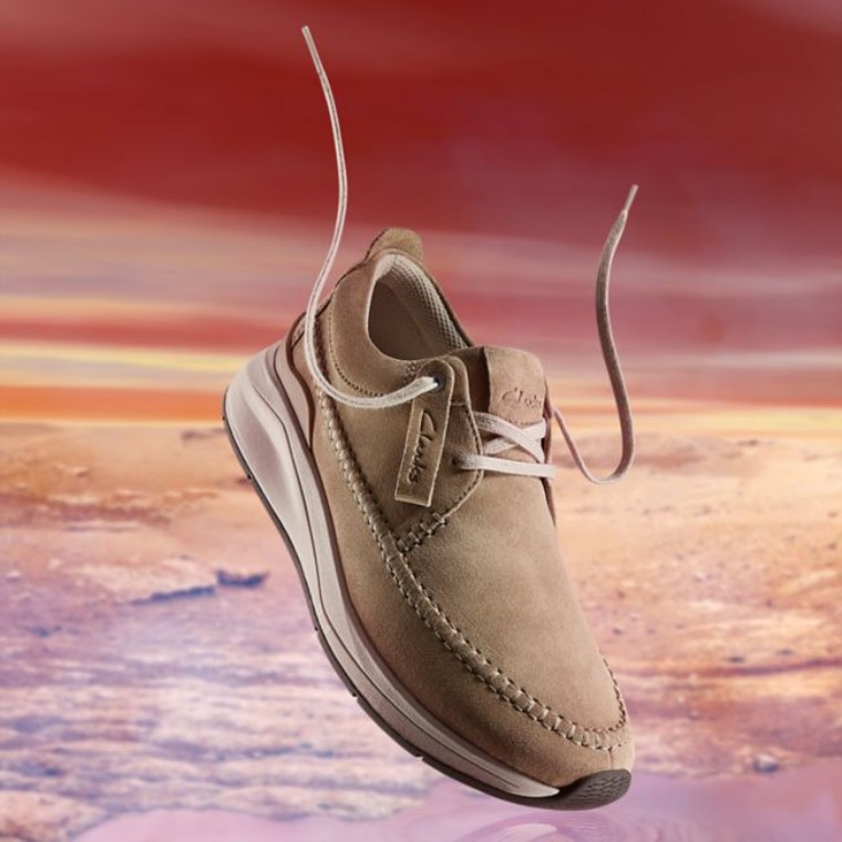Gamuza De Arena Oscura Tejido Ligero De La Costa Clarks De Gamuza De Arena Oscura