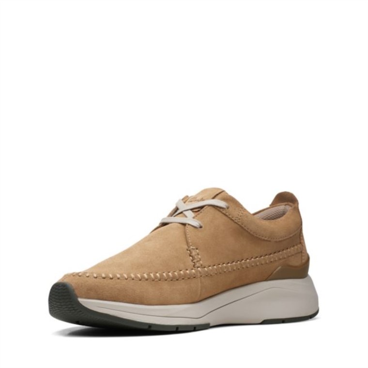 Gamuza De Arena Oscura Tejido Ligero De La Costa Clarks De Gamuza De Arena Oscura