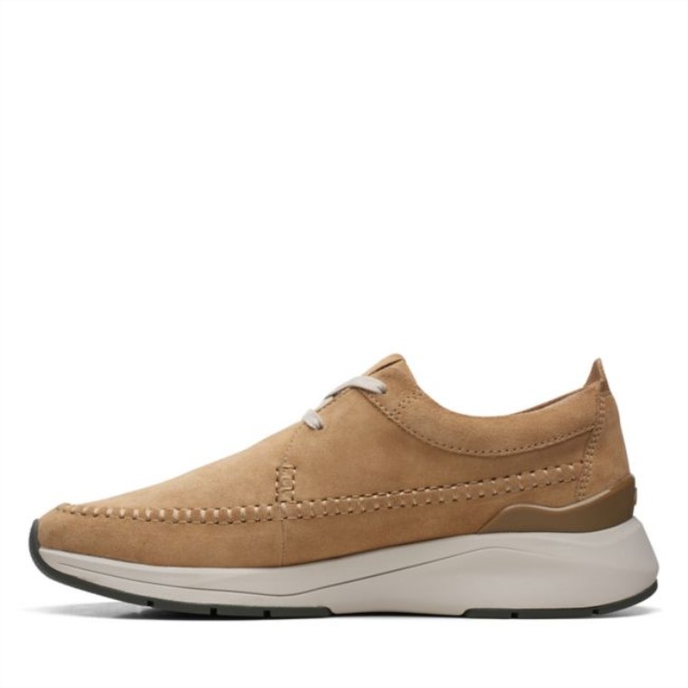 Gamuza De Arena Oscura Tejido Ligero De La Costa Clarks De Gamuza De Arena Oscura