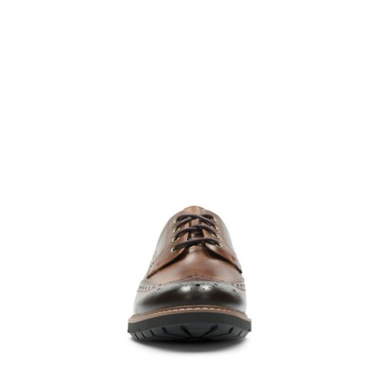 Cuero Marrón Oscuro Ala Clarks Batcombe Cuero Marrón Oscuro