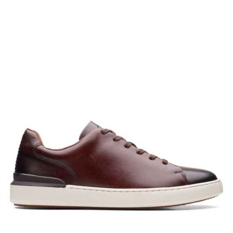 Cuero Marrón Oscuro Clarks Court Lite Lace Cuero Marrón Oscuro