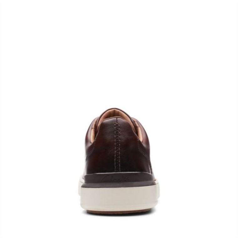 Cuero Marrón Oscuro Clarks Court Lite Lace Cuero Marrón Oscuro
